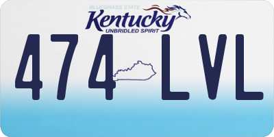 KY license plate 474LVL