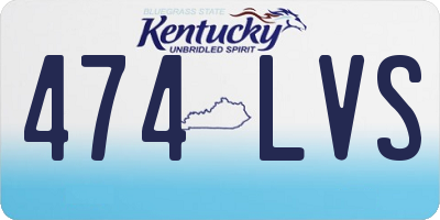 KY license plate 474LVS