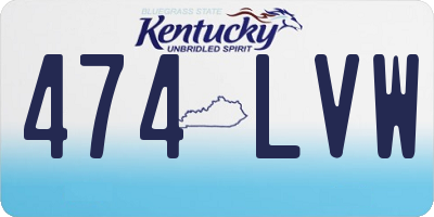 KY license plate 474LVW