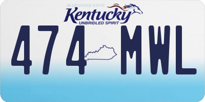 KY license plate 474MWL