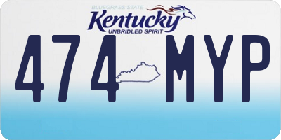 KY license plate 474MYP