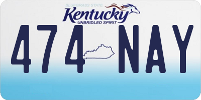KY license plate 474NAY