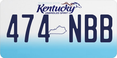 KY license plate 474NBB