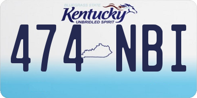 KY license plate 474NBI