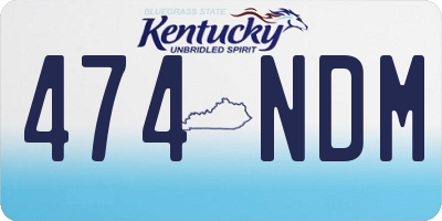 KY license plate 474NDM