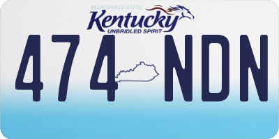 KY license plate 474NDN