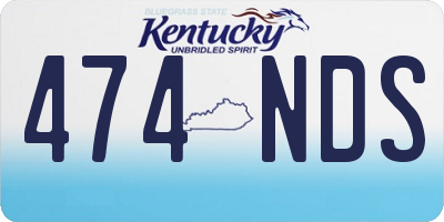 KY license plate 474NDS