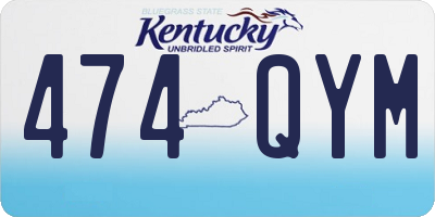 KY license plate 474QYM