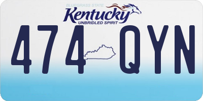 KY license plate 474QYN