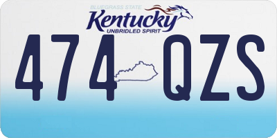 KY license plate 474QZS