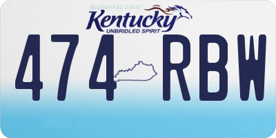 KY license plate 474RBW