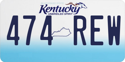 KY license plate 474REW