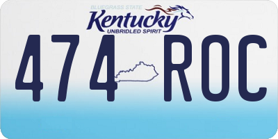 KY license plate 474ROC