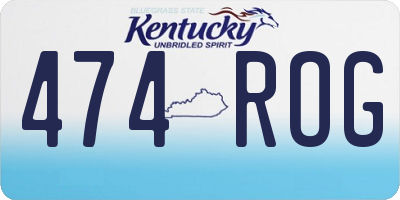 KY license plate 474ROG