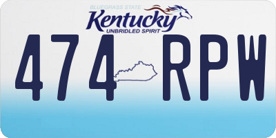 KY license plate 474RPW