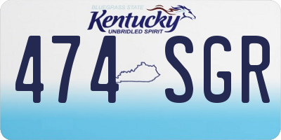 KY license plate 474SGR