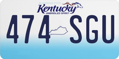 KY license plate 474SGU