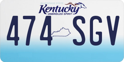 KY license plate 474SGV