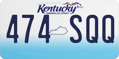 KY license plate 474SQQ