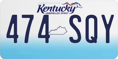 KY license plate 474SQY