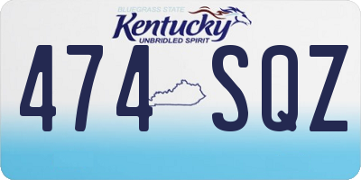 KY license plate 474SQZ