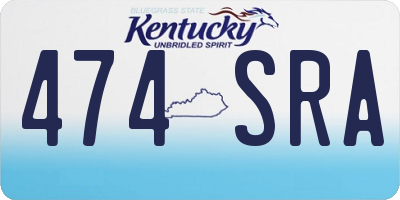 KY license plate 474SRA