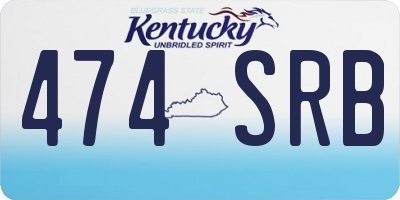 KY license plate 474SRB