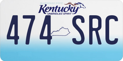 KY license plate 474SRC