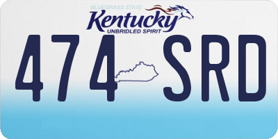 KY license plate 474SRD
