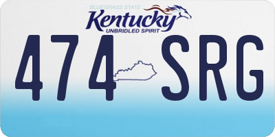 KY license plate 474SRG