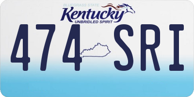 KY license plate 474SRI