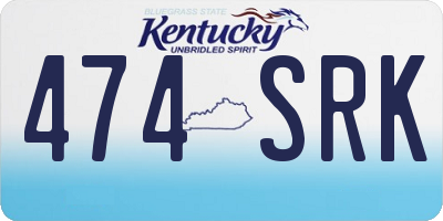 KY license plate 474SRK