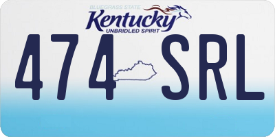 KY license plate 474SRL