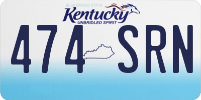 KY license plate 474SRN