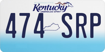 KY license plate 474SRP