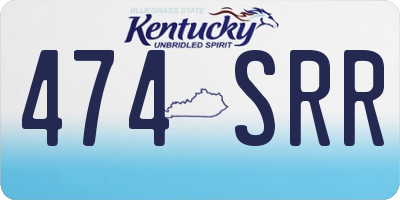 KY license plate 474SRR