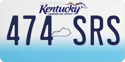 KY license plate 474SRS