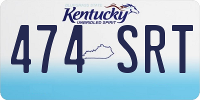 KY license plate 474SRT