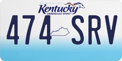 KY license plate 474SRV