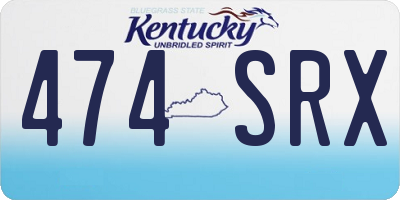 KY license plate 474SRX
