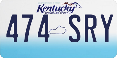 KY license plate 474SRY
