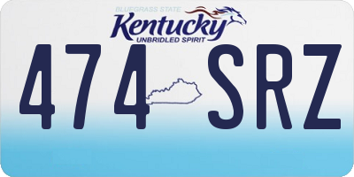 KY license plate 474SRZ