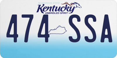 KY license plate 474SSA