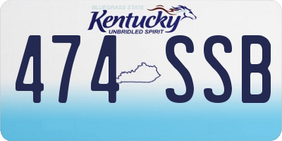 KY license plate 474SSB
