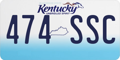 KY license plate 474SSC