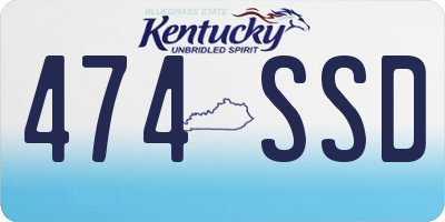 KY license plate 474SSD