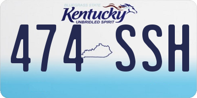 KY license plate 474SSH
