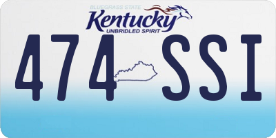 KY license plate 474SSI