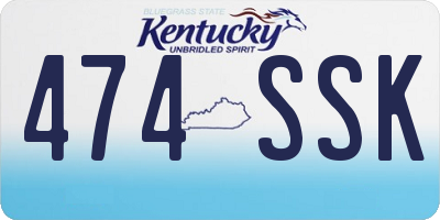 KY license plate 474SSK