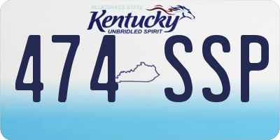 KY license plate 474SSP